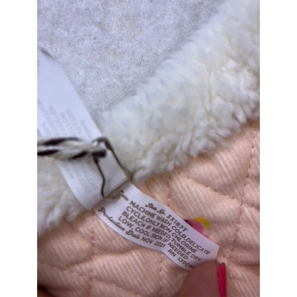 Matilda Jane Quilted Vest Kids 6 Pink New Reversible Horse Print‎ Toggle Sherpa